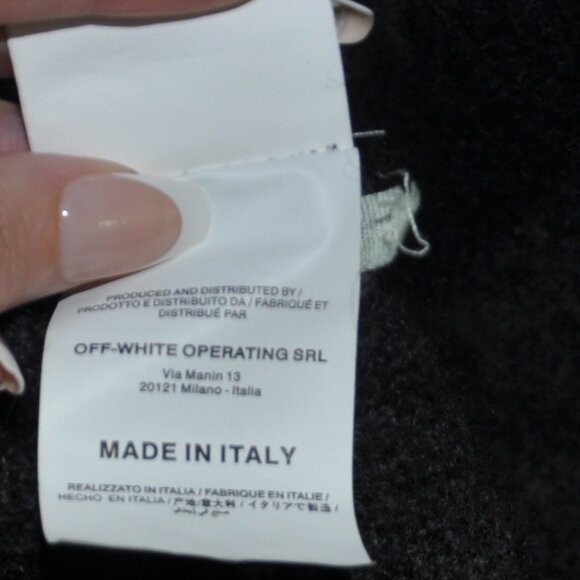 Main Label Off White Virgil Abloh Mohair Sweater Arrow Motif Intarsia Knitwear M - Picture 7 of 7